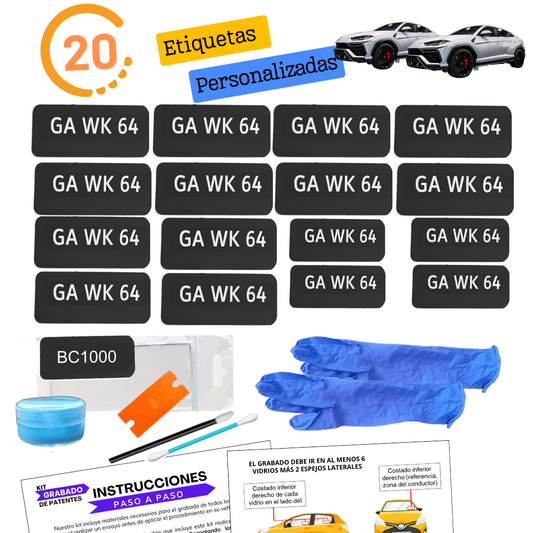 KIT GRABADO DE PATENTE 20 PRO